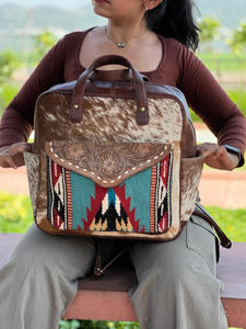 Nouveau sac à dos en peau de vache élégant Western sacs d'école usinés à la main unisexe Multi utilisations sac à dos de haute qualité produits en vrac en gros - Product Image 2