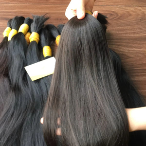 Extensions de cheveux humains vierges de qualité supérieure, grade Remy, cuticules alignées, lisses, en vrac, pour la vente en gros - Product Image 1