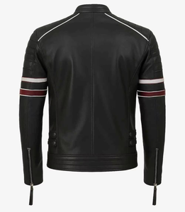 Chaquetas de Cuero para Motociclistas de Alta Calidad, Color Negro, Talla Grande, Estilo Punk, Personalizadas y Elegantes para Hombre - Product Image 2