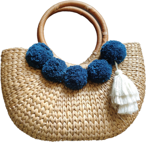 Cesta de Almacenamiento Multifuncional Ecológica de Estilo Libre, Colección Vietnam BG 20132, Hecha a Mano con Jacinto de Agua para Almacenamiento de Flores - Product Image 1