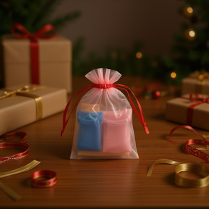 Ilan Organza Gift Bag 7x9 Cm Mixed Colors <b>Drawstring</b> <b>Pouch</b> - Product Image 2