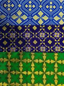 Green Blue Purple Gold Brocade <b>Fabric</b> Abstract Geometric Pattern Metallic Woven Jacquard <b>Medium</b> Weight Home Textile Factory - Product Image 5