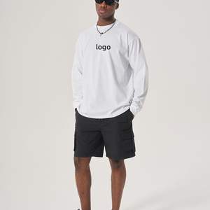 Sudadera de color sólido 100% algodón para hombre, última moda, manga larga, gruesa, venta al por mayor, OEM, logotipo personalizado, nueva - Product Image 5