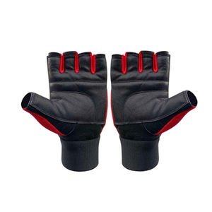 Gants de sport unisexes en néoprène à demi-doigts avec sangle de poignet réglable, taille personnalisée, cuir de haute qualité pour la musculation et le cyclisme - Product Image 4