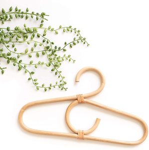 Perchas de ratán para ropa, colgador de ropa natural - Product Image 2