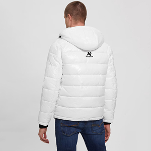Blouson matelassé universitaire pour garçons avec logo blanc et coque en polyester léger – Fournisseur en gros 2026 - Product Image 2