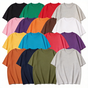 Camiseta de algodón 100% personalizada, oversize, de manga corta, cuello redondo, holgada, con impresión de logotipo personalizado. - Product Image 2