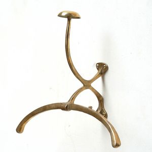 Elegant Brass <b>Wall</b> Hooks Durable Multipurpose Organizer Ideal For Living Room Bathroom Hallway Kitchen Decorative Storage Use - Product Image 3