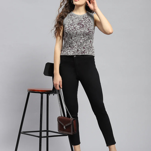 Camiseta sin mangas de tela jersey estilo hip hop para mujer, de alta calidad, transpirable, ajustada, con estampado liso, MOQ bajo, ¡la más vendida! - Product Image 3