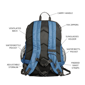 Mochila Deportiva Azul para Baloncesto con Bolsillo Frontal de Malla para Balón, Porta Botella, Resistente, de Alta Calidad, Personalizable - Product Image 5
