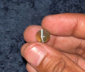 Natural Honey Color Chrysoberyl <b>Cat</b> Eye Gemstone Round Brilliant Cut India Origin - Product Image 1