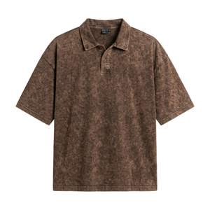 Chemises décontractées en maille unie 100% polyester respirant de haute qualité, manches courtes, col confortable, pour activités de plein air, polo homme - Product Image 6