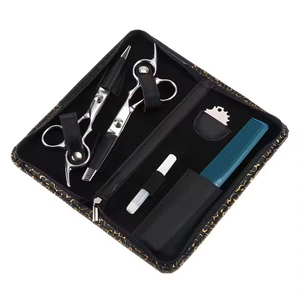 Kit de Barbier Professionnel : Ciseaux et Lames Noires pour Salon de Beauté – Ciseaux de Démêlage pour Adultes – Prix de Gros - Product Image 4