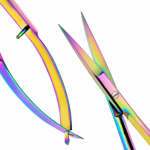 Pinzas Profesionales de Acero Inoxidable para Cejas y Pestañas, Rectas, de 5 Pulgadas, Antiestáticas, con Mango Ergonómico - Product Image 1