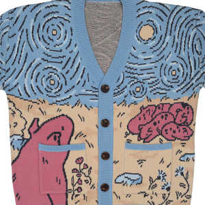 Elegante Suéter Largo con Cuello en V y Botones, Adornado con Cuentas, Transpirable, para Mujer, Prenda de Punto Formal, Clásica, para Invitadas de Boda - Product Image 4