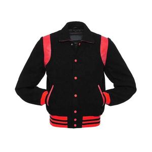 Veste universitaire en laine et cuir véritable, veste universitaire personnalisée, coupe-vent en cuir pour homme, design sur mesure - Product Image 1