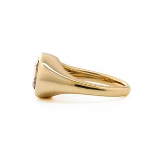 Anillo de Diamante Cultivado en Laboratorio de 2.5ct, Corte Redondo, Color Marrón Fantasía, Engaste de Bisel, Mocha Mousse Solitaire, Joyería de Diamantes de Color Fantasía al por Mayor - Product Image 3