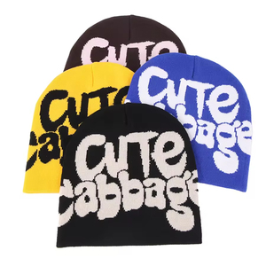 Bonnet d'hiver personnalisé sans revers en jacquard tricoté plat 100 % acrylique respirant et imperméable, avec logo intégral, unisexe adulte - Product Image 2