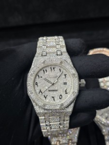Montre de luxe Hip Hop à mouvement automatique en acier inoxydable avec moissanite VVS1 Bussdown Iced Out pour hommes avec boîte - Product Image 5