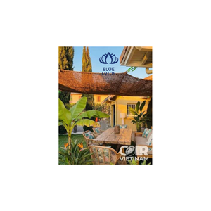 PRECIO IMPERDIBLE: Toldo Colgante Moderno de Cuero Ecológico para Exteriores, Diseño Loto Azul, con Materiales Reciclables - Product Image 4