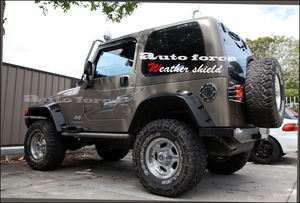 Window Visor,Door Visor Window Deflector Vent Visor for Wrangler 2dr 97~06 Wrangler 2dr 87~95 - Product Image 3