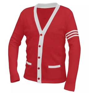 Make Your Custom Good Quality V-Neck for Sorority/Fraternity/Schools/Colleges/Universities Logo Knitted <b>Cardigans</b> <b>Sweaters</b> - Product Image 1