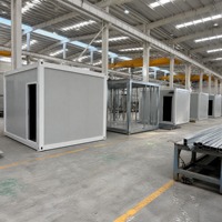 Fabricant de maisons conteneurs de 20 pieds en direct d'usine, couleur personnalisée, maison préfabriquée en acier, fournisseur de production en série
