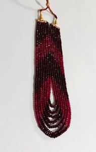 Luxury 7 Layer Red Gemstone Beaded <b>Necklace</b> Handmade <b>Statement</b> <b>Necklace</b> Gold Tone Fashion Jewelry for Women Wedding Party - Product Image 3