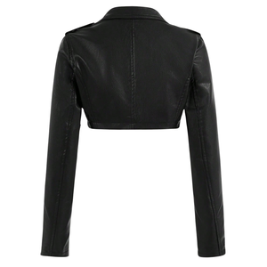 Custom Wholesale Genuine Leather <b>Jacket</b> OEM ODM Women Real <b>Sheepskin</b> Motorcycle Biker <b>Jacket</b> Manufacturer Supplier Low Price - Product Image 2