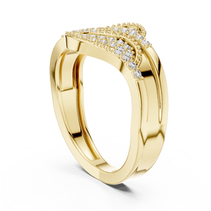 Anillos de oro macizo de 14k con diamantes de corte redondo para mujer, diseño de moda, para regalo, compromiso, aniversario, boda - Product Image 4