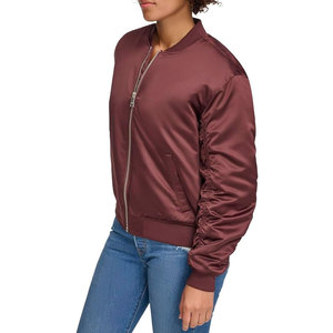 High Quality <b>Womens</b> Sheep Skin Bomber <b>Jacket</b> Relaxed Fit <b>Lightweight</b> Single Button Outerwear for Casual Streetwear Everyday - Product Image 3