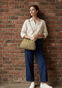 Sac seau en raphia au crochet pour femme, bandoulière, fermeture éclair, écologique, mini sac à main décontracté, motif bonbon, léger - Product Image 2