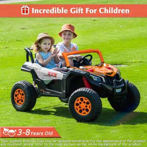 Juguetes de 2 plazas de 24V para niños grandes de 3 a 8 años con control remoto y reproductor de música, motores 4x4 de 200W y neumáticos de caucho EVA - Product Image 2