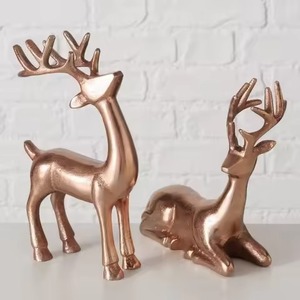 Sculpture de renne en métal moderne, accent artistique de Noël pour la décoration du salon et du bureau - Product Image 1