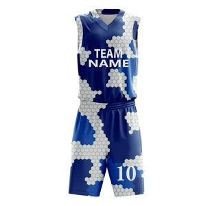 Uniforme de basket-ball 100% polyester pour hommes, design personnalisé, vêtements d'entraînement pour jeunes, ensemble d'uniformes de basket-ball - Product Image 5