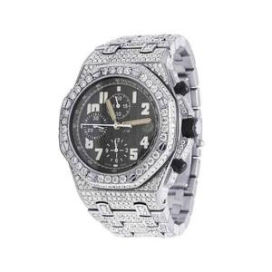 Montre pour homme haut de gamme, nouvelle mode, entièrement sertie de diamants, en acier inoxydable, étanche, mouvement quartz, d'un exportateur indien. - Product Image 4