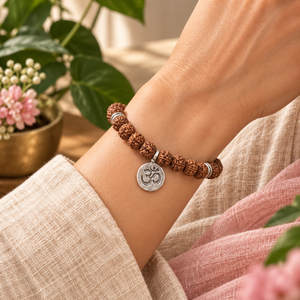 Bracelet vintage perlé en quartz naturel, bijoux ronds, ajustable, extensible, avec breloque, cadeau - Product Image 5