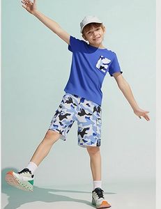 Conjunto de Camiseta y Pantalones Cortos de Verano para Hombre, Tejido de Rizo Informal, Secado Rápido, Transpirable, Algodón/Poliéster, Colores Personalizados, Talla Personalizada - Product Image 2