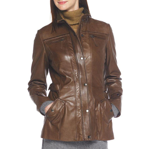 Fashion <b>Women</b> Sheep Skin Leather Winter Knitted Biker <b>Jacket</b> Breathable Wholesale High Quality Eco-Friendly <b>Lightweight</b> <b>jacket</b> - Product Image 1