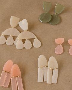 Trendy Epoxy Resin Chandelier Earring For Party Event Festive Hand Polished Women Fashion Lucite Dangle Party Jewelry <b>Accessory</b> - Product Image 4
