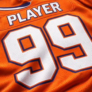 Maillot de football américain à séchage rapide, respirant, en tissu 100% polyester, personnalisé par sublimation, nom et numéro du joueur brodés, OEM - Product Image 3