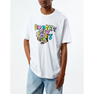 Camisetas de Hombre al por Mayor, de Alta Calidad, con Logo Personalizado Impreso en la Parte Delantera, Antiencogimiento, Hombros Caídos, Tallas Grandes - Product Image 1