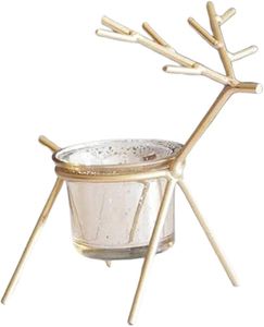 New Selling Metal Iron Nordic Gold Reindeer Metal Candle Holder Decorative <b>Tea</b> Light <b>Stand</b> Customized Size Shape - Product Image 4
