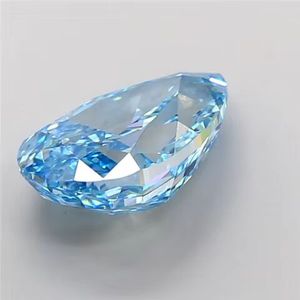 Diamante de laboratorio premium de 6 quilates, color azul, forma de pera, claridad VS1, diamante suelto, tamaño personalizado disponible para joyería de compromiso. - Product Image 3