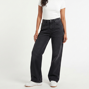 Pantalones Vaqueros de Mezclilla de Alta Calidad, Pantalones de Moda Urbana para Invierno, Pantalones Vaqueros Anchos con Lavado a la Piedra para Mujer - Product Image 6