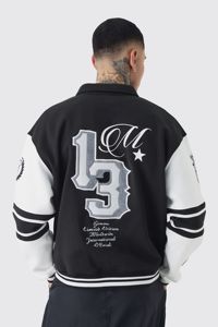 Custom Quality Design Men's Letterman Varsity Bomber Jacket with Front Logo Winter Streetwear 100% <b>Wool</b> Windproof <b>Quilted</b> - Product Image 6