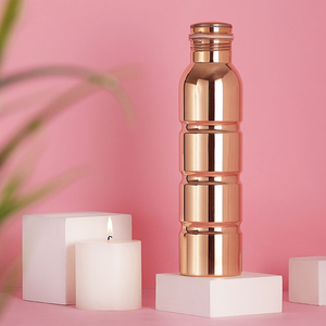 100% Pure Handmade 1L <b>Copper</b> Water <b>Bottle</b> Leak-Proof Direct <b>Drinking</b> Yoga Drinkware Custom Logo Direct Manufacturer for Camping - Product Image 1