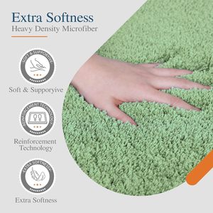 Hot Selling 17"x24" Microfiber Bath <b>Mat</b> Super <b>Absorbent</b> Non-Slip Floor Thick Plush Shaggy Tufted Bathroom Rug Washable Hotel - Product Image 3