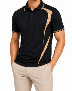 Chemise Piqué Homme Personnalisable à Manches Courtes – Tissu Respirant Tricoté Couleur Unie Polyester/Coton 220g – ODM Faible MOQ - Product Image 3