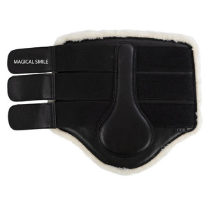 Botas de cepillado para caballos de alta calidad, altamente suaves, que ofrecen una protección óptima y son de color negro. - Product Image 6